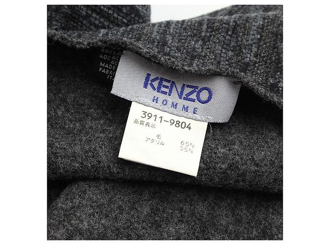 Kenzo Sciarpa da uomo in misto lana verde - vista 3
