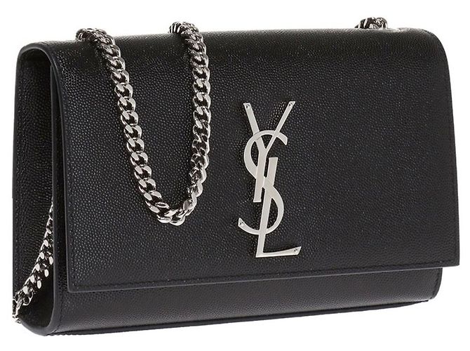 Borsa a spalla in pelle Small Kate di Saint Laurent Nero - vista 4