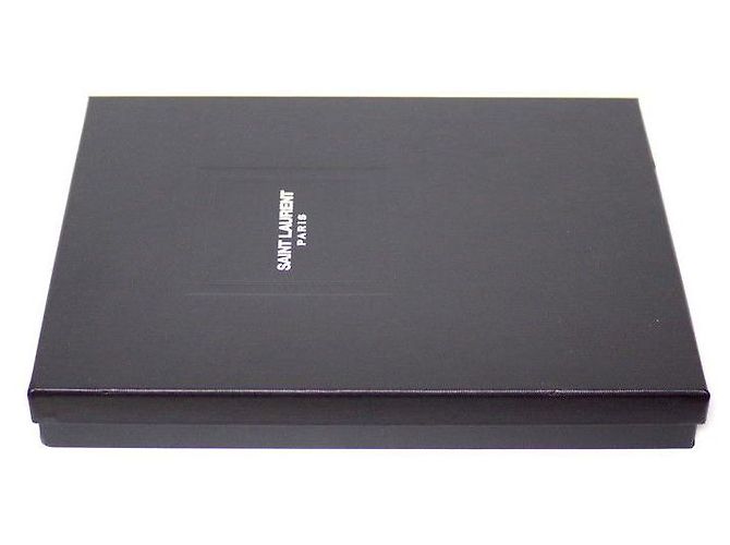 Saint Laurent Clutch trapuntato con monogramma Nero - vista 15