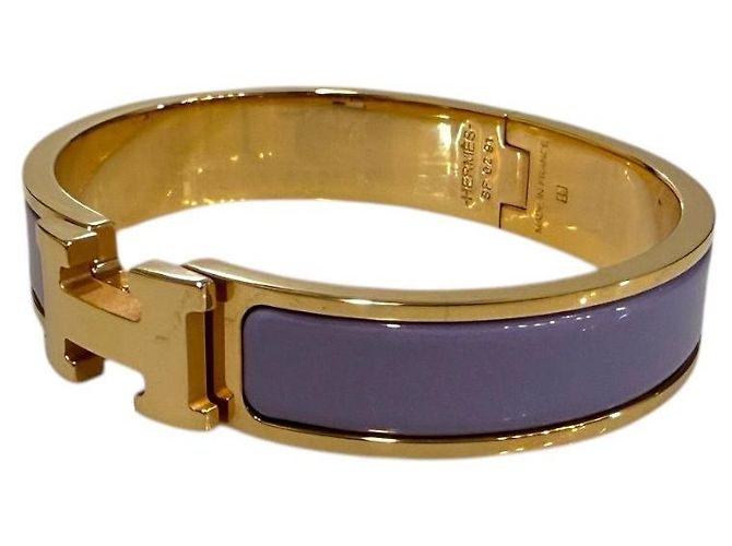 Hermès Bracciale Donna Clickash Oro Rosa Lilla - vista 3