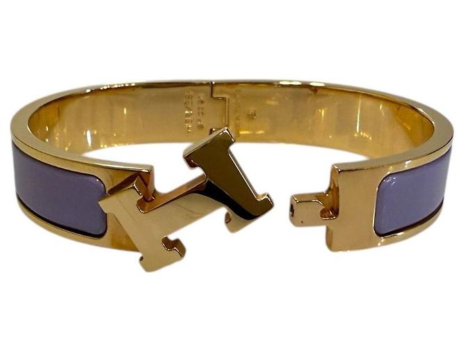 Hermès Bracciale Donna Clickash Oro Rosa Lilla - vista 5