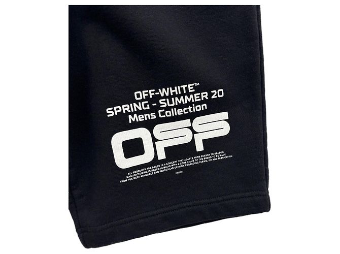 Off White Pantaloncini a linee ondulate - vista 4