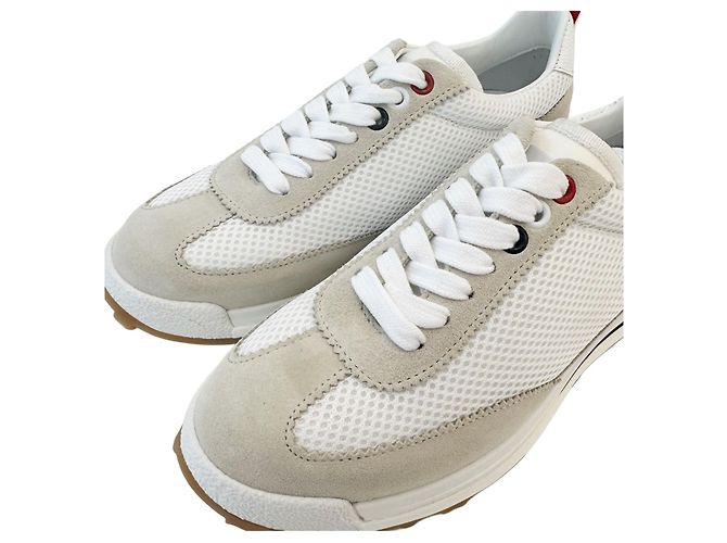 Thom Browne Sneakers in nylon per donne Tech Runner Bianco - vista 8