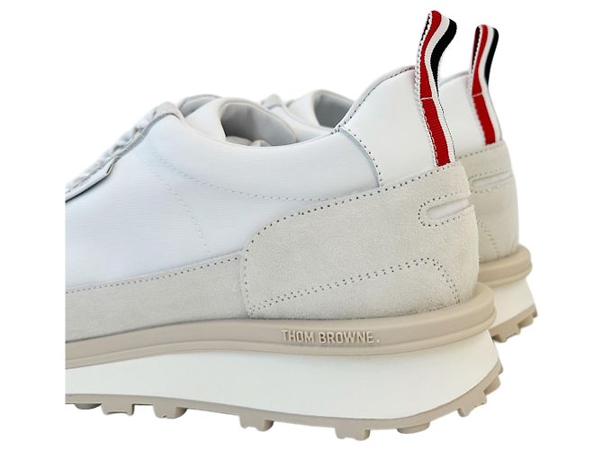Thom Browne Sneakers da donna ECO Nylon Allumina Bianco - vista 10