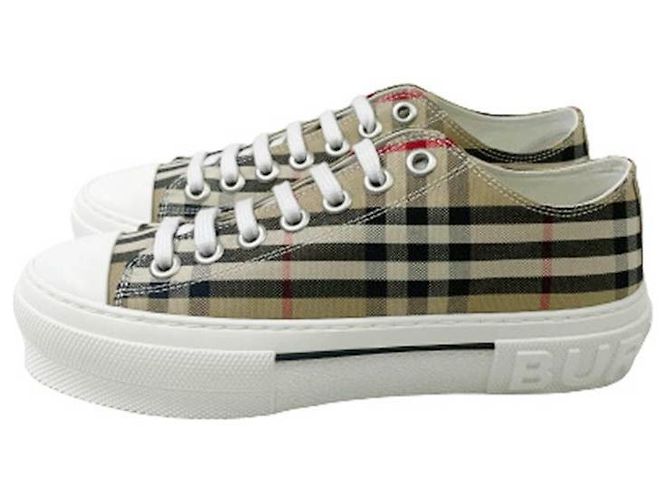 Burberry Sneakers in cotone a quadri vintage Marrone - vista 2