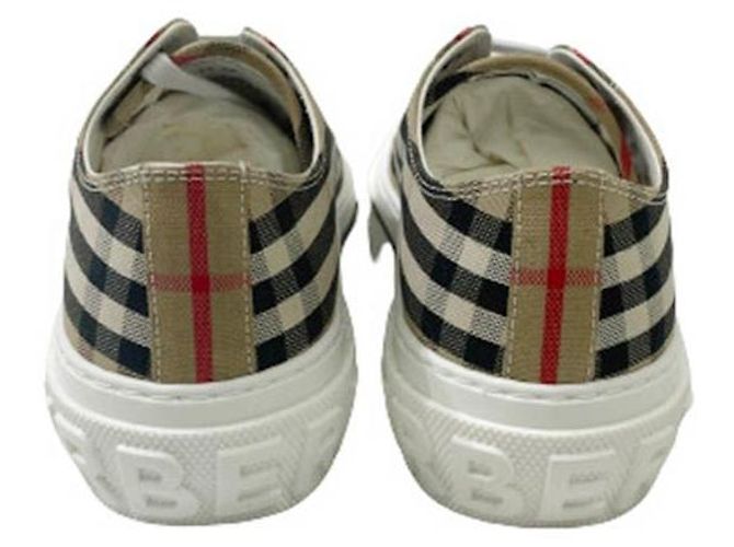 Burberry Sneakers in cotone a quadri vintage Marrone - vista 4