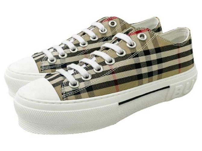 Burberry Sneakers in cotone a quadri vintage Marrone - vista 6