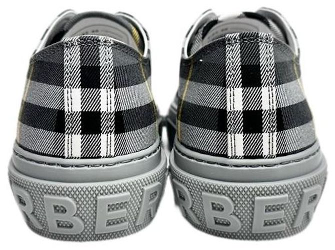 Burberry Sneakers in cotone a quadri Marrone - vista 10