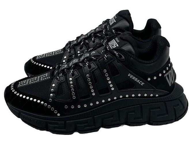 Versace Sneakers Trigreca con borchie Nero - vista 7