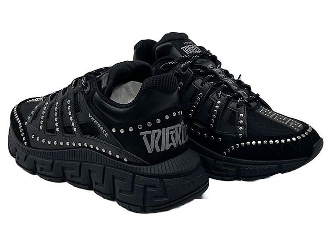 Versace Sneakers Trigreca con borchie Nero - vista 8