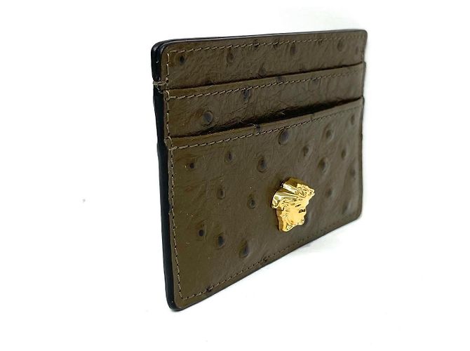 Versace Medusa Head Logo Card Holder Brown - view 2