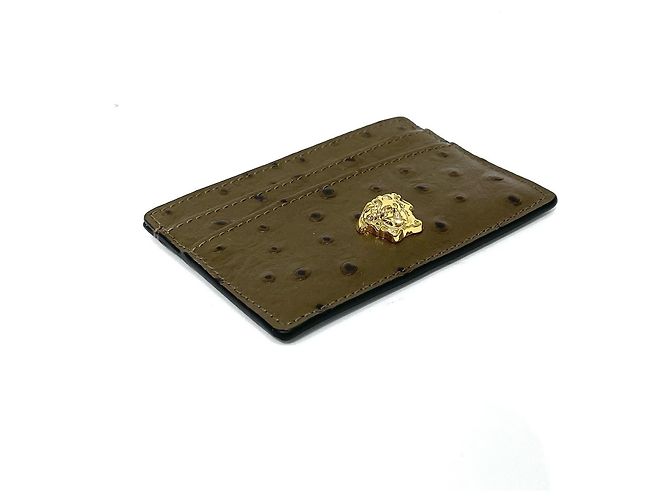 Versace Medusa Head Logo Card Holder Brown - view 9