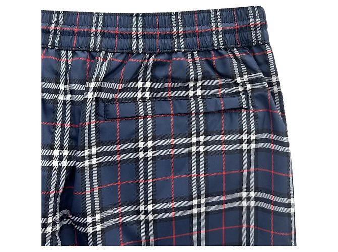 Burberry Pantaloni da bagno con cordino per uomini Blu - vista 9