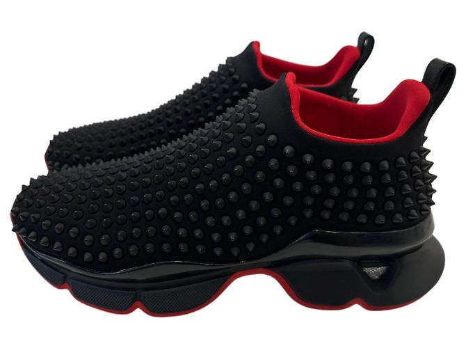 Christian Louboutin Sneakers Spike Socks Nero - vista 7