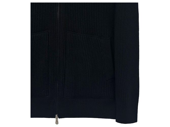 Brunello Cucinelli Cashmere Strickjacke mit Kapuze und Reißverschluss Schwarz - Ansicht 10