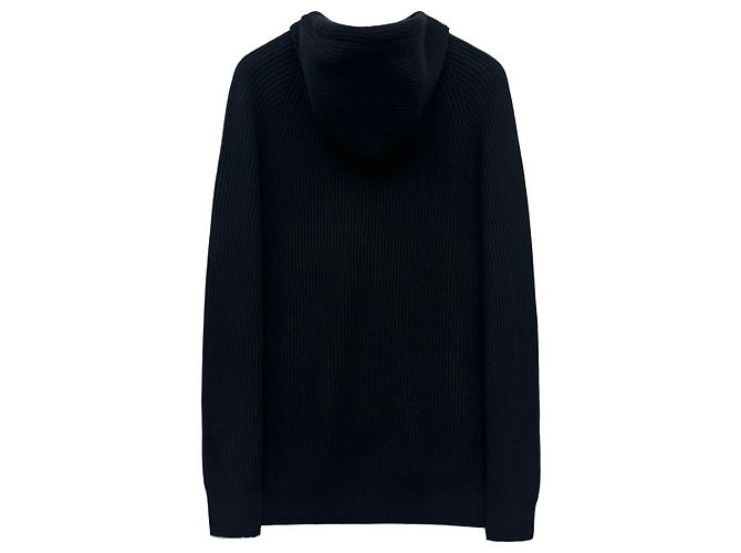 Brunello Cucinelli Cashmere Strickjacke mit Kapuze und Reißverschluss Schwarz - Ansicht 7
