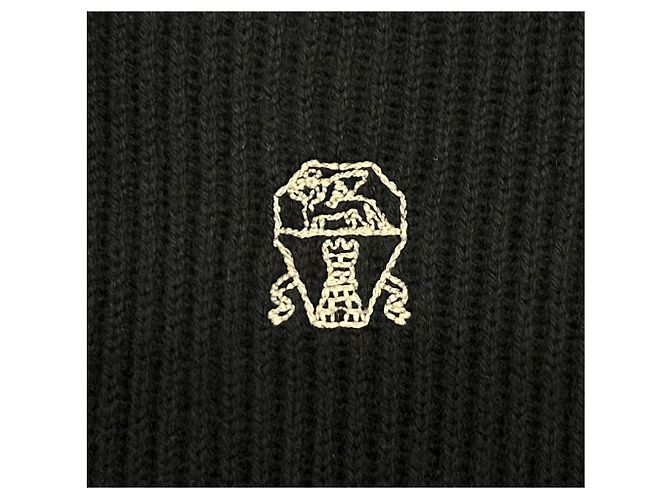 Brunello Cucinelli Cashmere Strickjacke mit Kapuze und Reißverschluss Schwarz - Ansicht 9