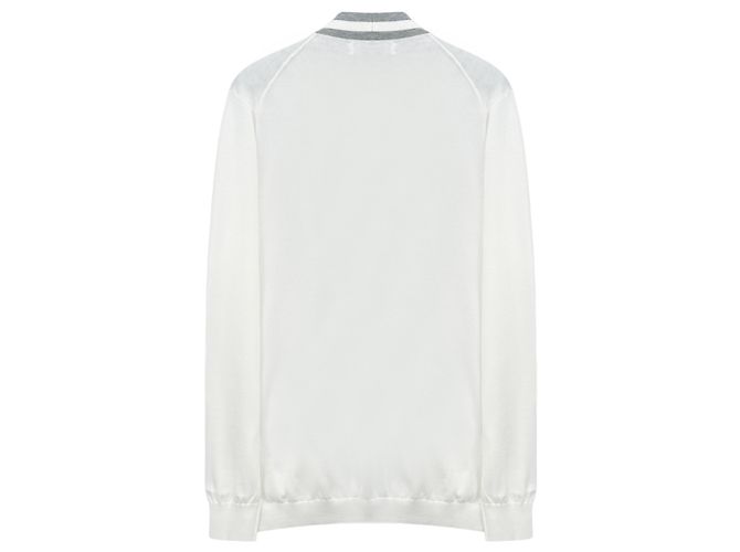 Brunello Cucinelli Cardigan in cotone con logo - vista 7