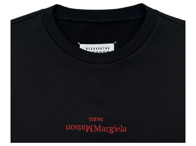 Maison Martin Margiela Sweatshirt mit Stitch Martin Logo Schwarz - Ansicht 10
