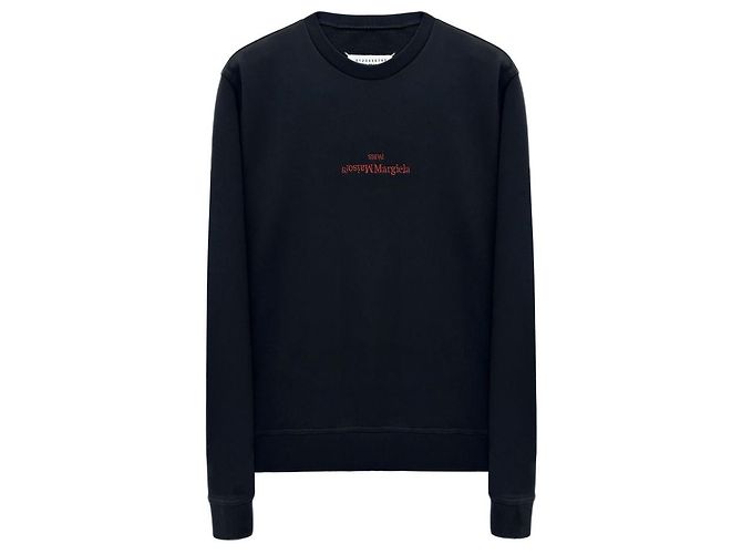 Maison Martin Margiela Sweatshirt mit Stitch Martin Logo Schwarz - Ansicht 6