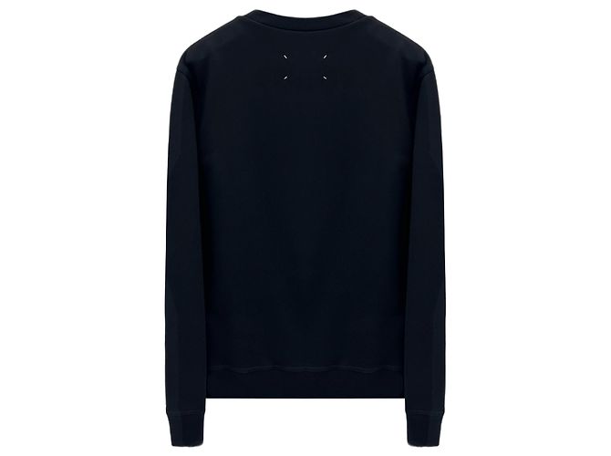 Maison Martin Margiela Sweatshirt mit Stitch Martin Logo Schwarz - Ansicht 7