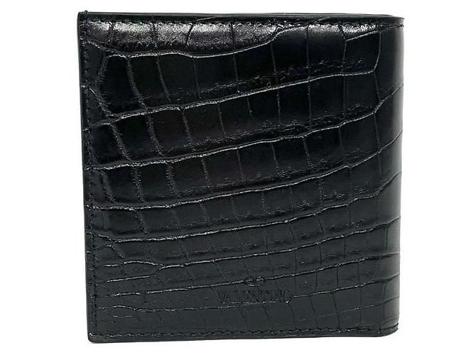 Valentino Real Crocodile Wallet Black - view 2