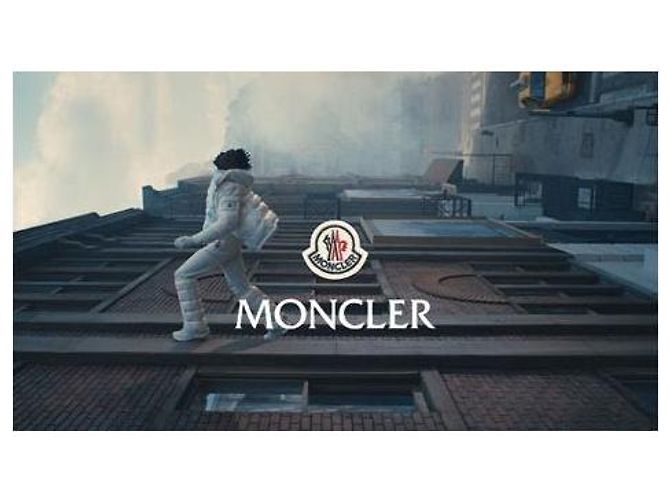 Moncler Logo Damen Leichte Jacke mit Mischpolsterung Schwarz - Ansicht 5