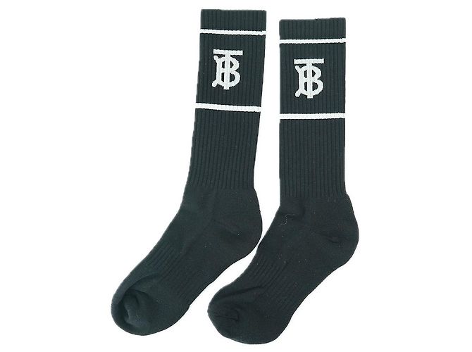 Burberry Schwarze Baumwollsocken Unisex Sportgeschenk - Ansicht 3