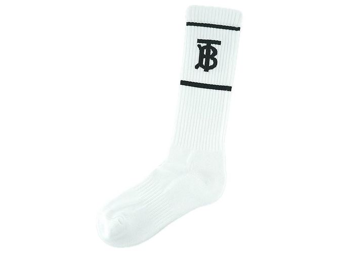 Burberry Calcetines Blancos de Algodón Unisex Deportivos de Lujo - vista 4
