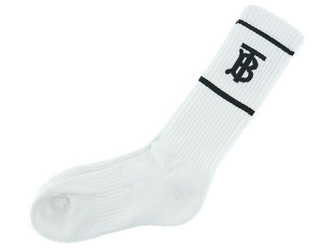 Burberry Calcetines Blancos de Algodón Unisex Deportivos de Lujo - vista 5