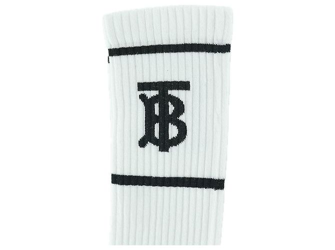 Burberry Calcetines Blancos de Algodón Unisex Deportivos de Lujo - vista 6