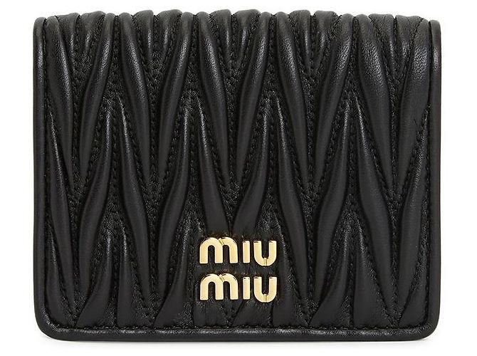 Miu Miu Cartera de Mujer Matelassé AFPP Negro - vista 2