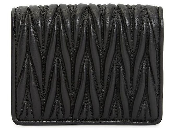 Miu Miu Cartera de Mujer Matelassé AFPP Negro - vista 3