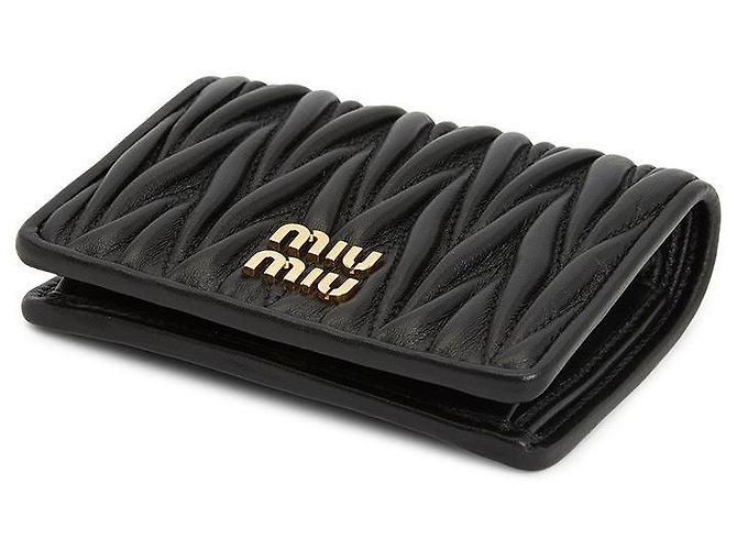 Miu Miu Cartera de Mujer Matelassé AFPP Negro - vista 4