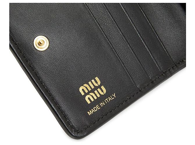 Miu Miu Cartera de Mujer Matelassé AFPP Negro - vista 6