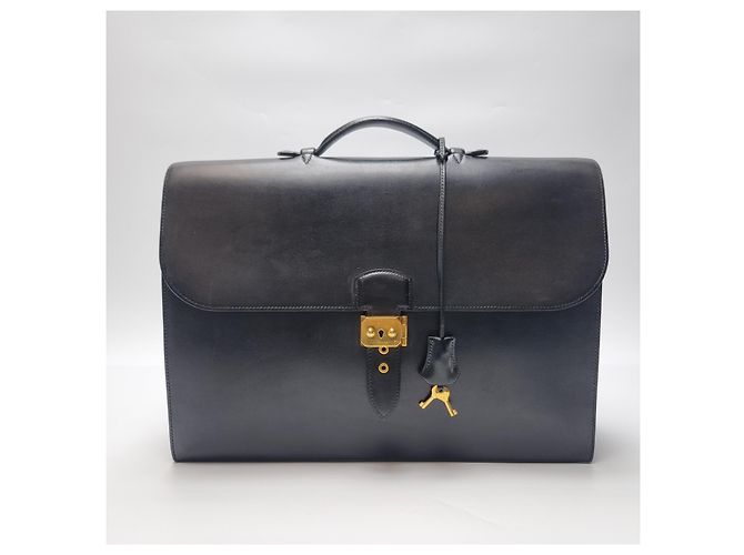 Sac à dépêches Hermès Sac Dépêches Black Gold Mallette Unisexe Tote Bag - vue 2