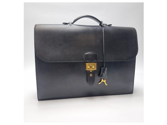 Sac à dépêches Hermès Sac Dépêches Black Gold Mallette Unisexe Tote Bag - vue 4