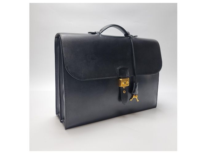 Sac à dépêches Hermès Sac Dépêches Black Gold Mallette Unisexe Tote Bag - vue 5