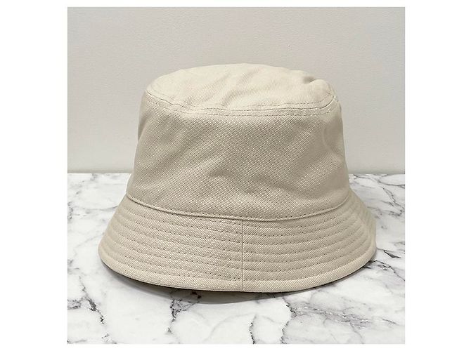 Isabel Marant Cappello bucket logo HALEY Ecru Blu chiaro stampato: ECLU - vista 12