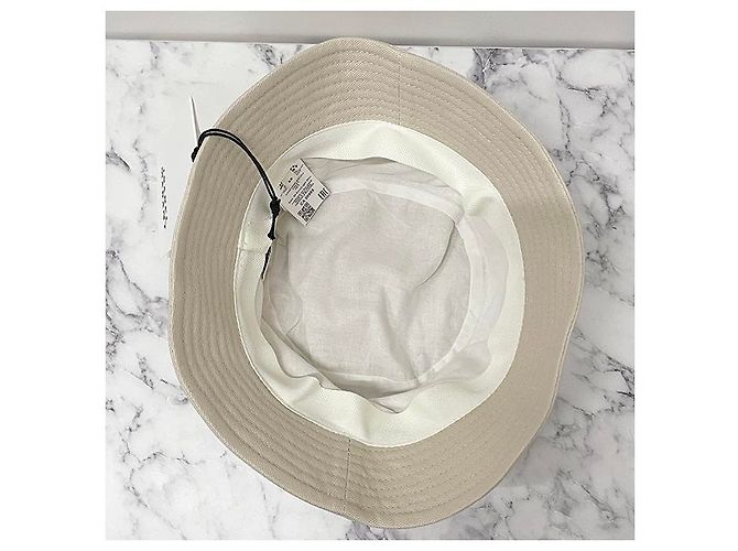 Isabel Marant Cappello bucket logo HALEY Ecru Blu chiaro stampato: ECLU - vista 14