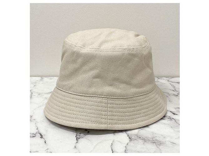 Isabel Marant Cappello bucket logo HALEY Ecru Blu chiaro stampato: ECLU - vista 3