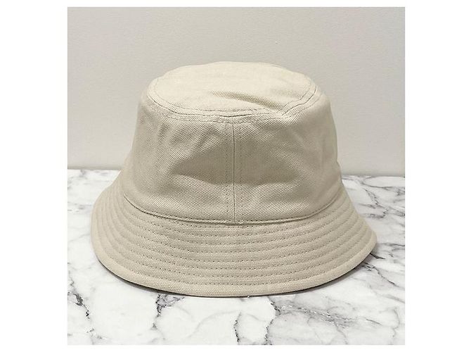Isabel Marant Cappello bucket logo HALEY Ecru Blu chiaro stampato: ECLU - vista 4