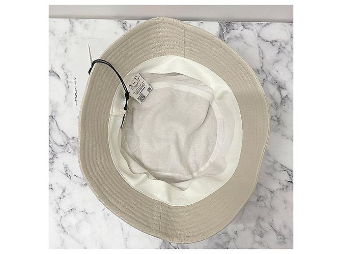 Isabel Marant Cappello bucket logo HALEY Ecru Blu chiaro stampato: ECLU - vista 5