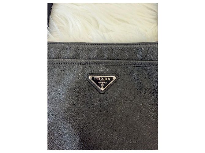 Prada Borsa a tracolla in pelle vitello Nero - vista 10