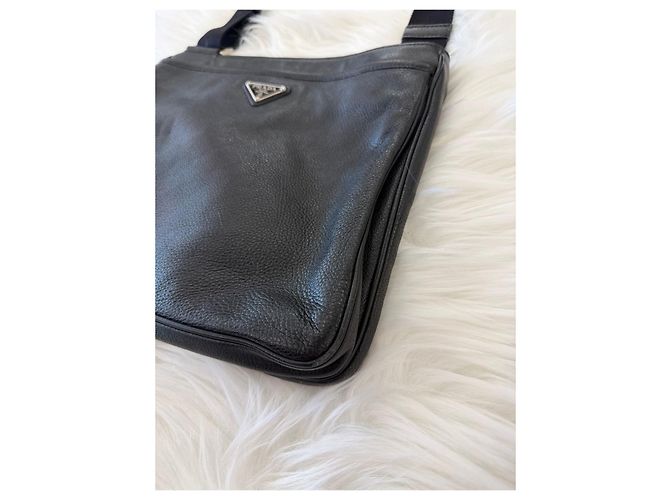 Prada Borsa a tracolla in pelle vitello Nero - vista 3