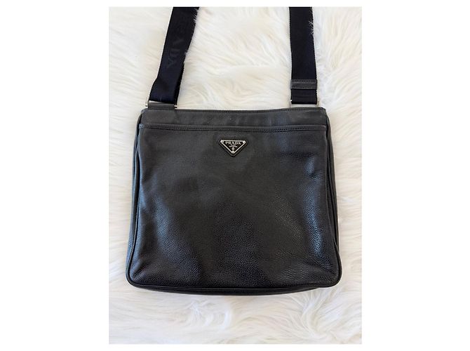 Prada Borsa a tracolla in pelle vitello Nero - vista 4