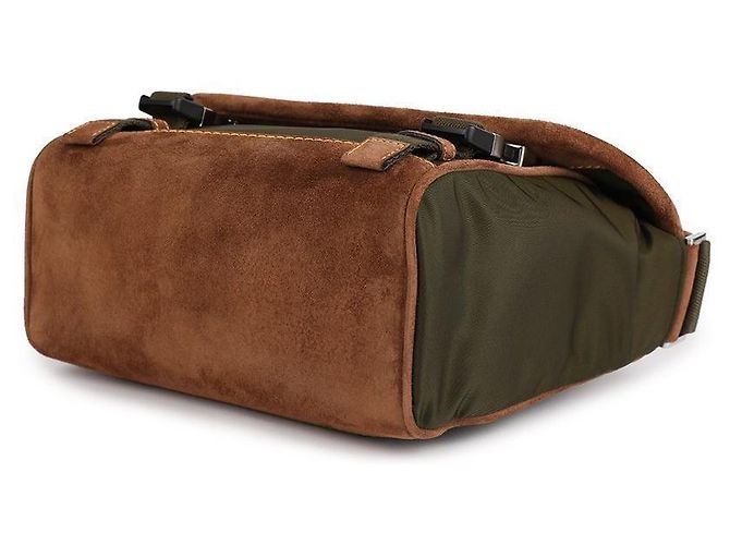 Prada Borsa a spalla in suede di nylon media - vista 6
