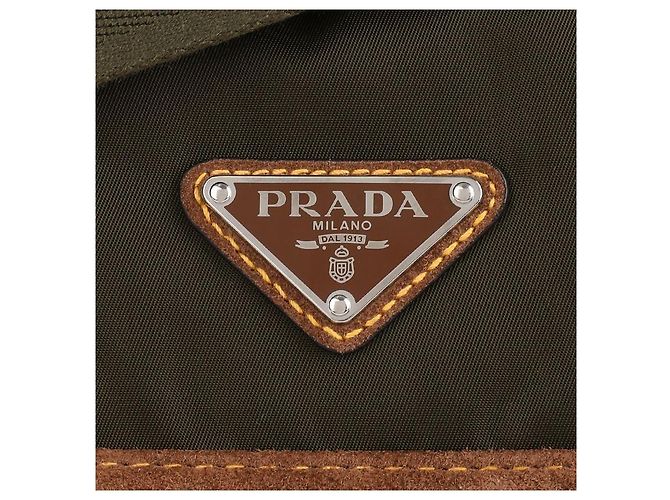 Prada Borsa a spalla in suede di nylon media - vista 9