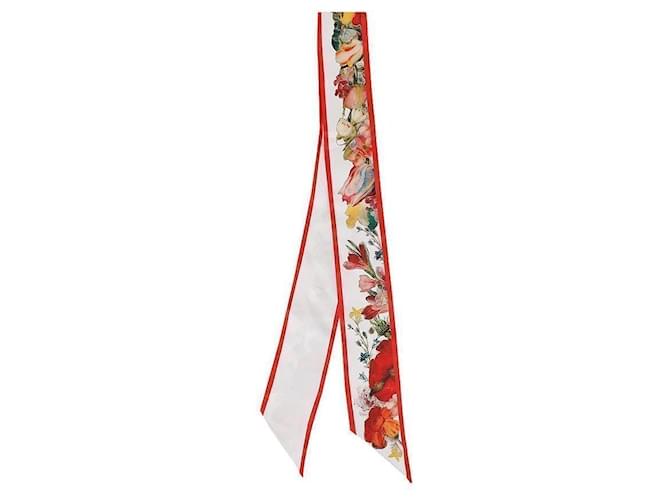 Alexander Mcqueen Blumenmuster Twilly Schal Rot - Ansicht 3