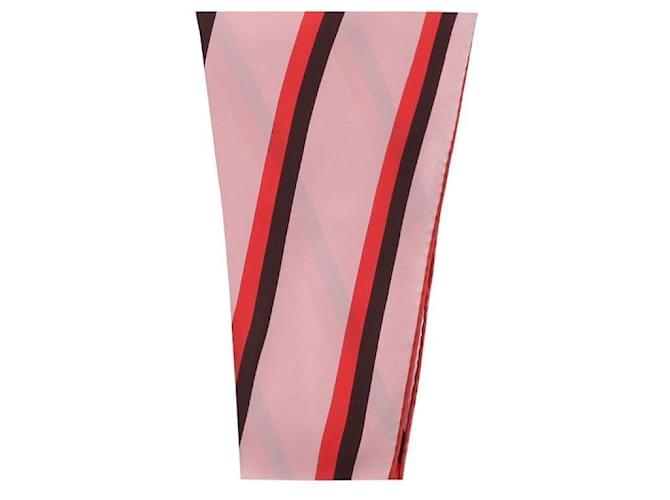 Alexander Mcqueen Foulard di seta a righe Rosa - vista 6